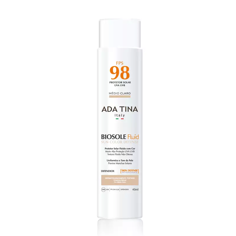 Biosole Fluid Sun Color Defense FPS 98 Ada Tina  Médio Claro 40ml