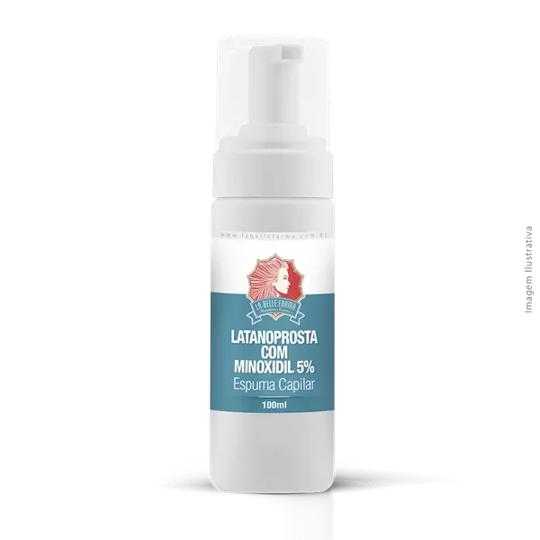Latanoprosta com Minoxidil 5% em Espuma Capilar 100ml Latanoprosta com Minoxidil 5% em Espuma Capilar 100ml