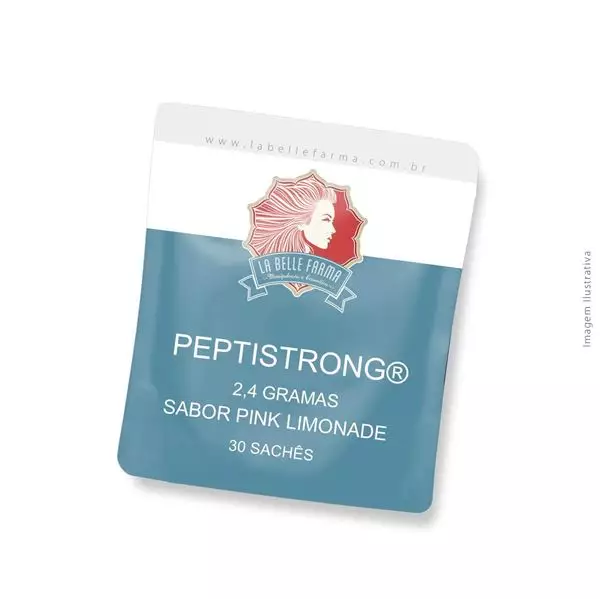 Peptistrong 2,4 gramas 30 sachês sabor Pink Limonade