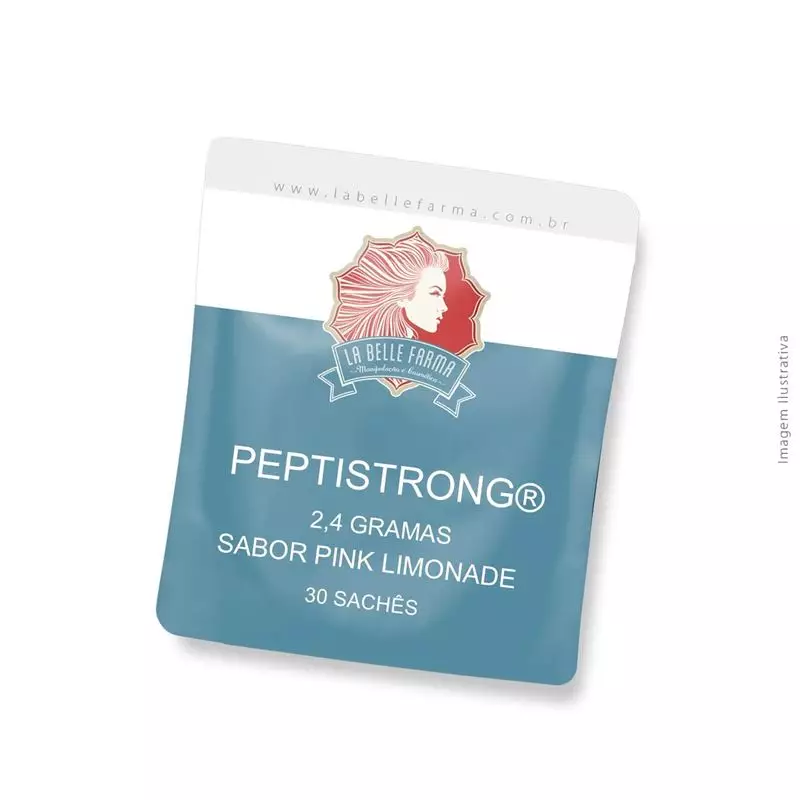 Peptistrong 2,4 gramas 30 sachês sabor Pink Limonade